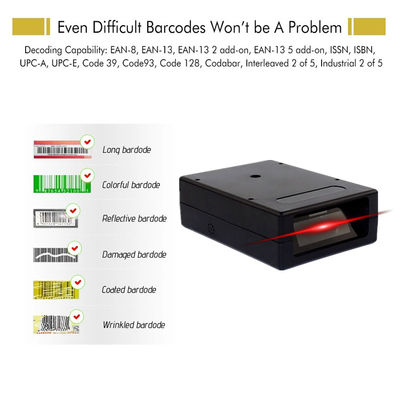 RS232 Fixed Barcode Scanner Module Kiosk Embedded Mini Barcode Reader ...